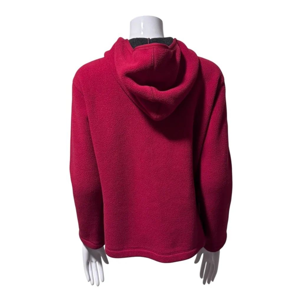 Vintage Winnie the Pooh Fleece Quarter Zip Hoodie Size Small Red - Image 5