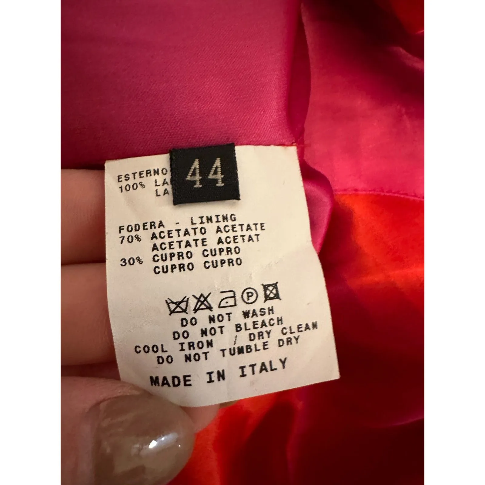 Etro Milano 100% Wool MADE IN ITALY Multicolor Trench Coat Size 44 Purple - Image 3