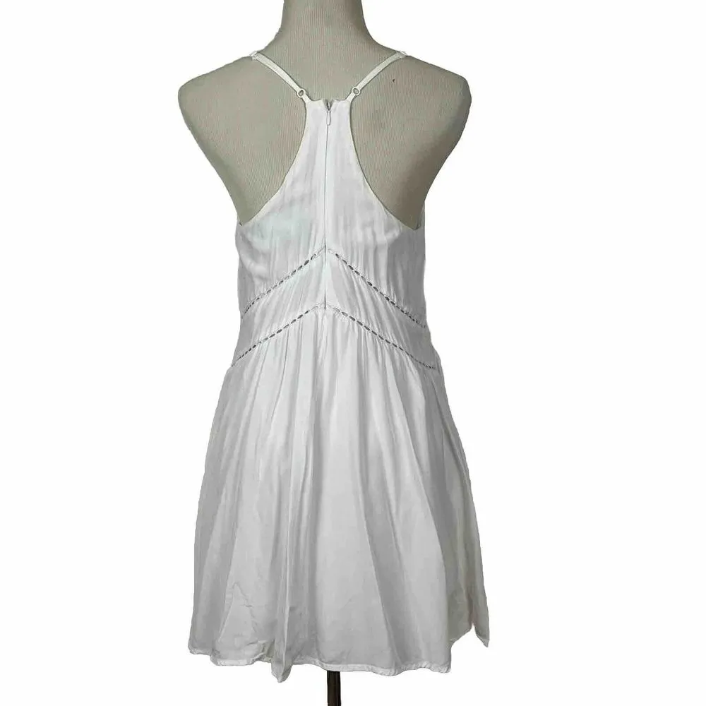 Lulu's White Embroidered Swing‎ Dress Racerback Size Small - Image 3