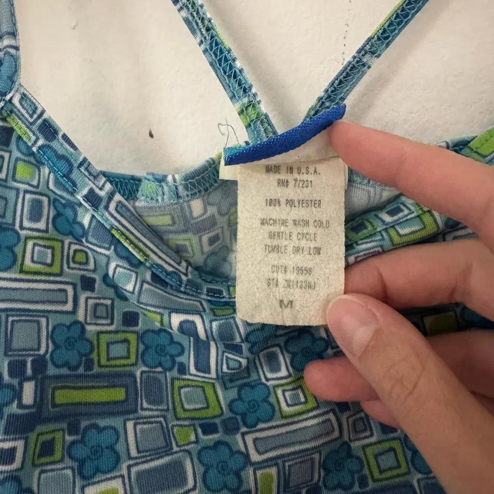 Aqua Blues Y2K Maxi Dress M Blue Pattern - Image 5