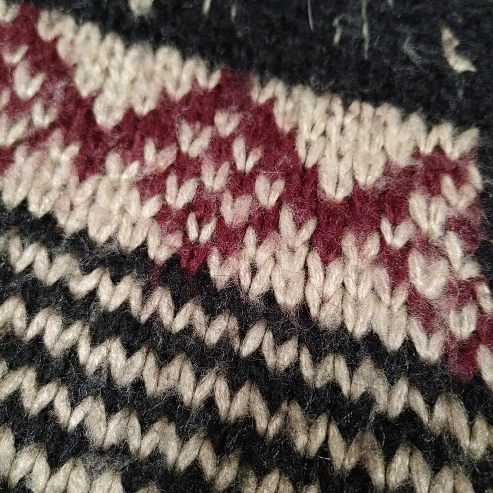 Hippie Rose Size Small Knit Open Cardigan Black Purple Pink Diamond Sweater - Image 9