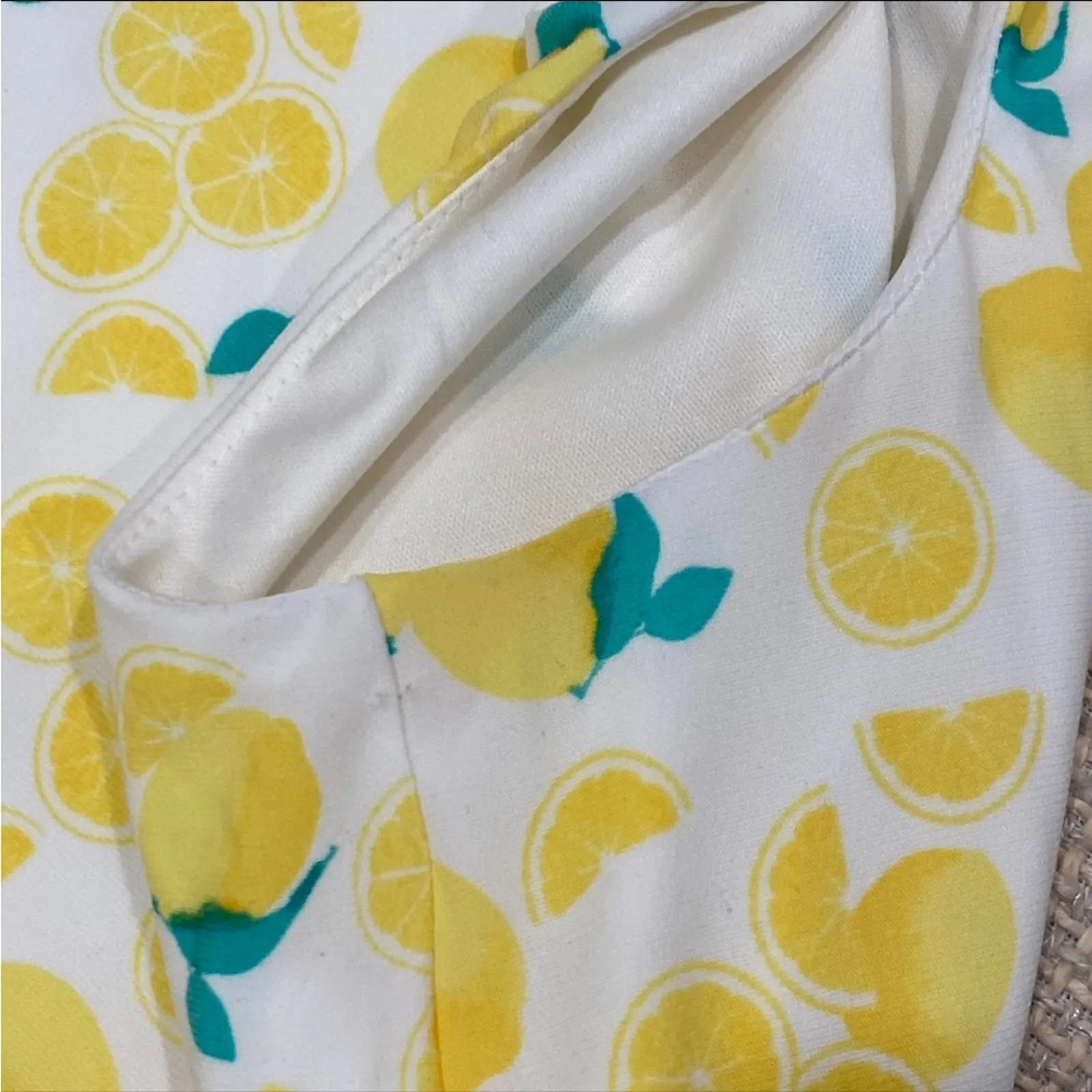 Pappagallo XL Dress Retro Stretch 60s Lemon Sheath Vacation Cruise Travel Casual Yellow - Image 13