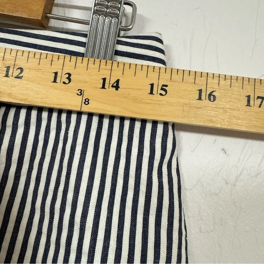 Sandro Paris Grey & White Striped Seersucker Mini Skirt Womens 6 Beachy Vacation - Image 5