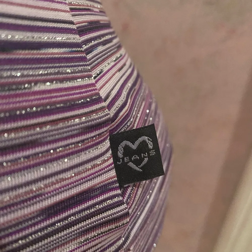 XOXO Jeans purple and silver stripped Halter Vintage late 90s early 2000s M - Image 4