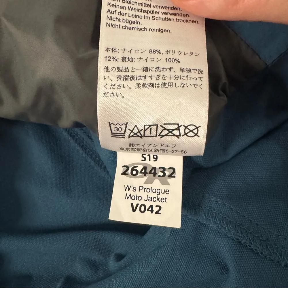 Outdoor Research Prologue Moto Jacket Size M Women Blue Pockets Quick Dry Pocket Size M - Image 8