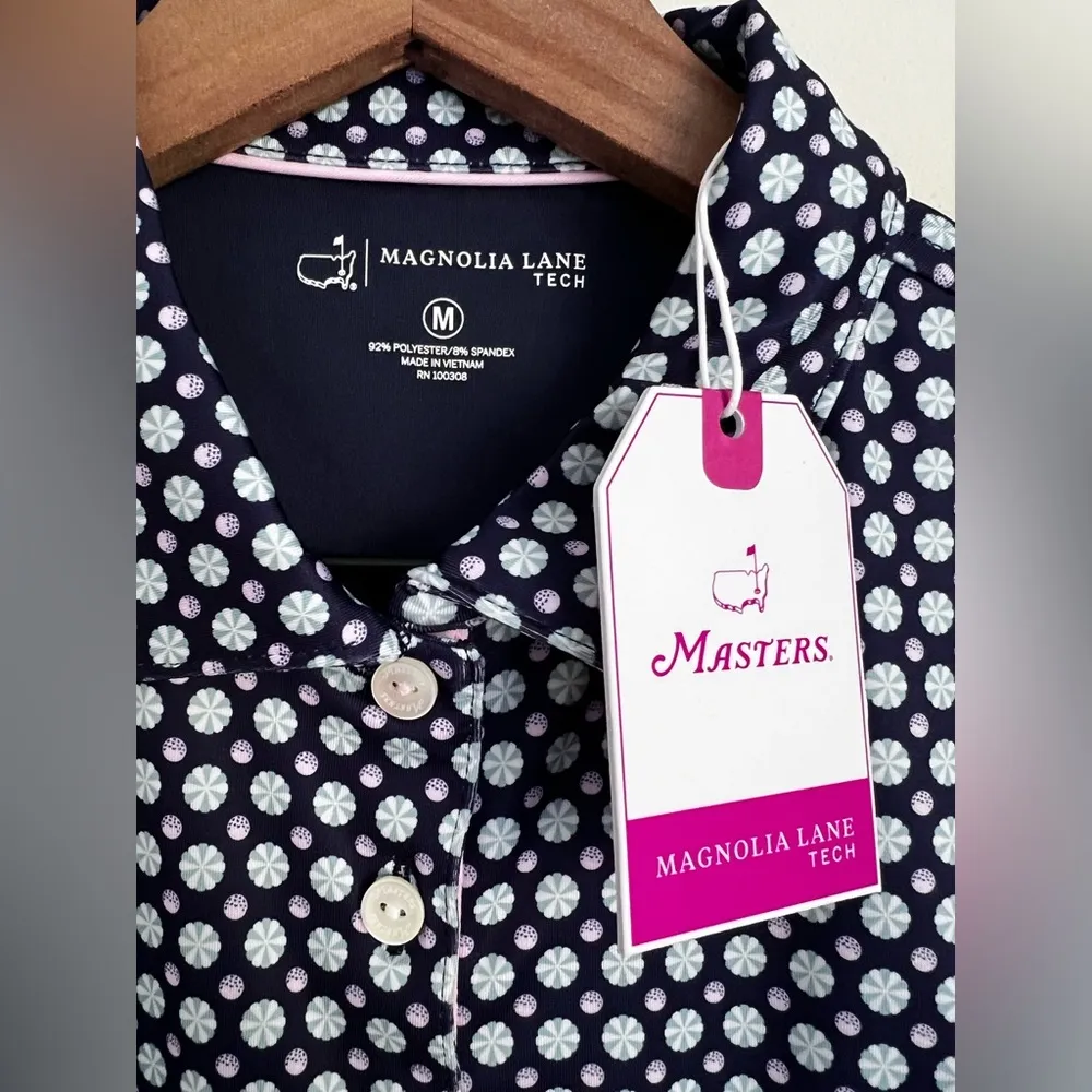 Masters Polo Magnolia Lane Tech Women’s Navy Golf Shirt Size M NEW Blue Size M - Image 2