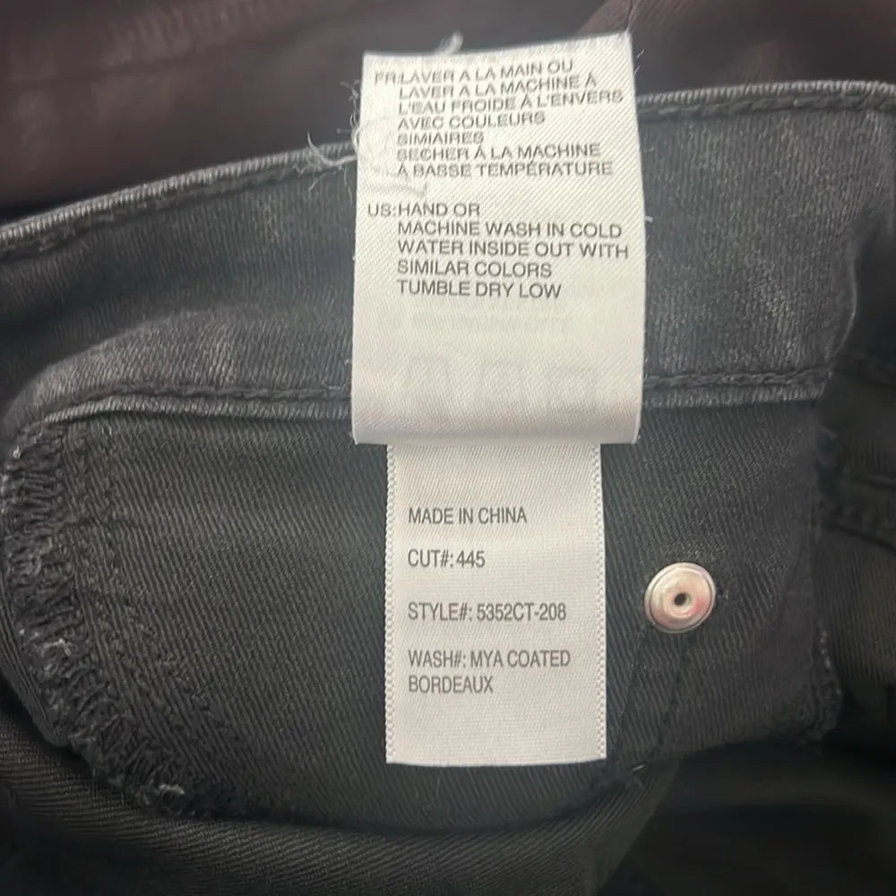 Articles of Society Mya Coated Pants in Burgundy - Image 8