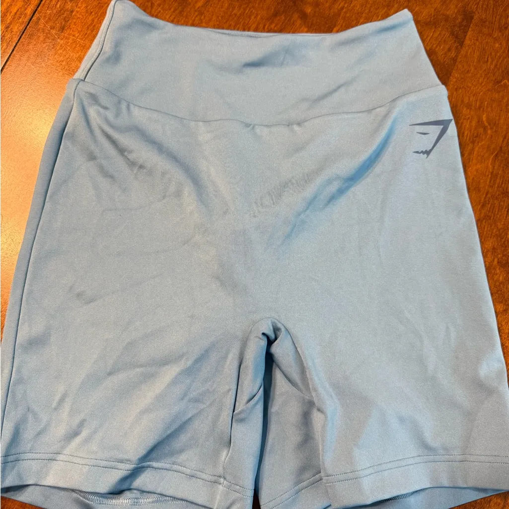 NEW Gymshark Womens Small REPS POWER TIGHT SHORTS Coastal Blue SOLD OUT MSRP $46 - Image 4