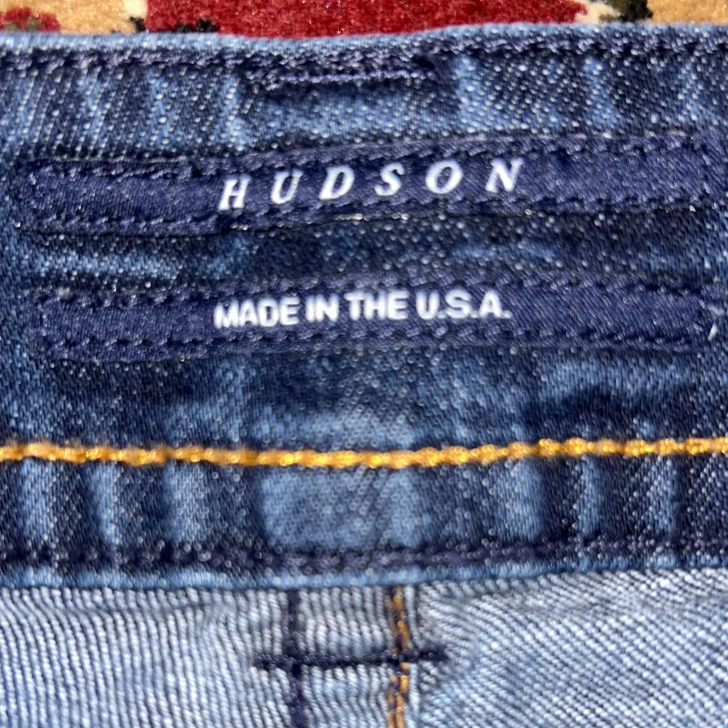 Hudson‎ Jeans Dark Blue Frayed Jean Shorts Size 30 USA - Image 5