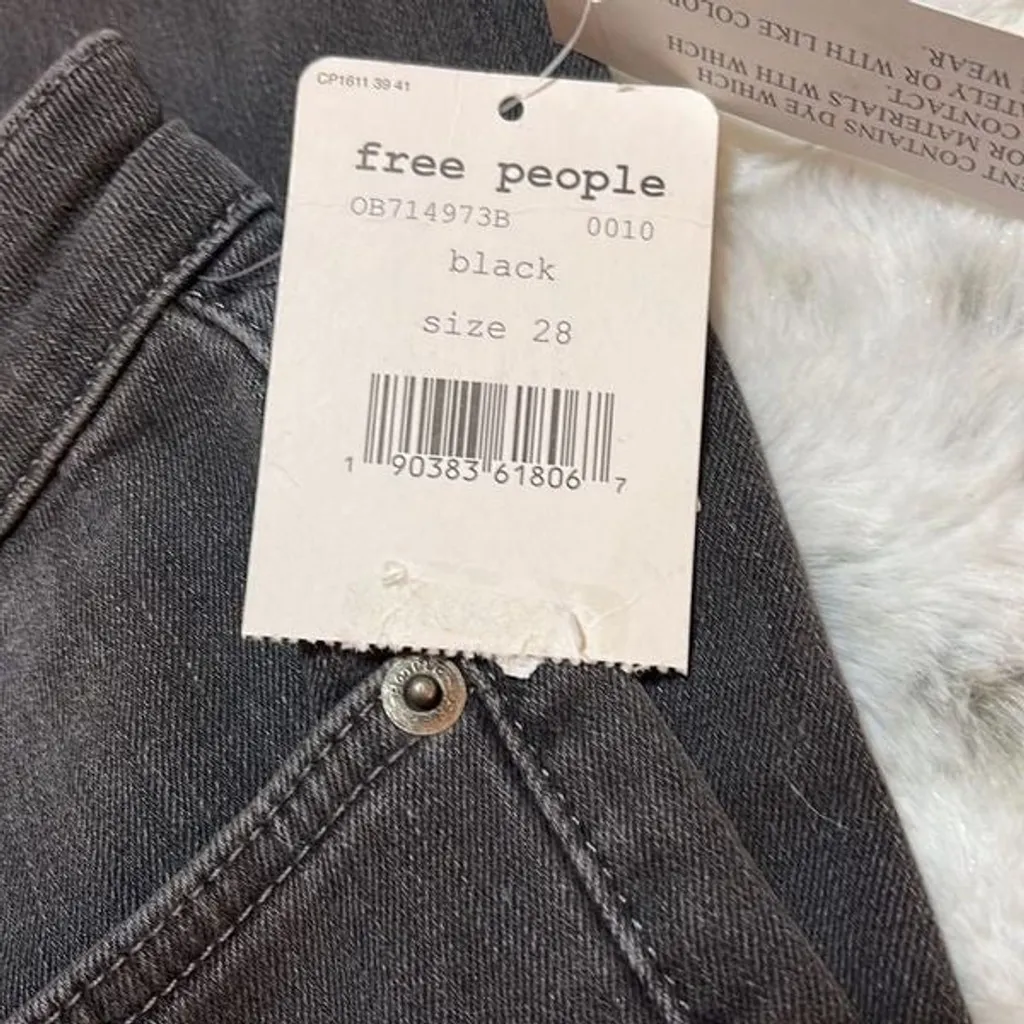 Free People Fringe Black Jeans Women’s Size 28 or size 4-6 US Straight leg - Image 5