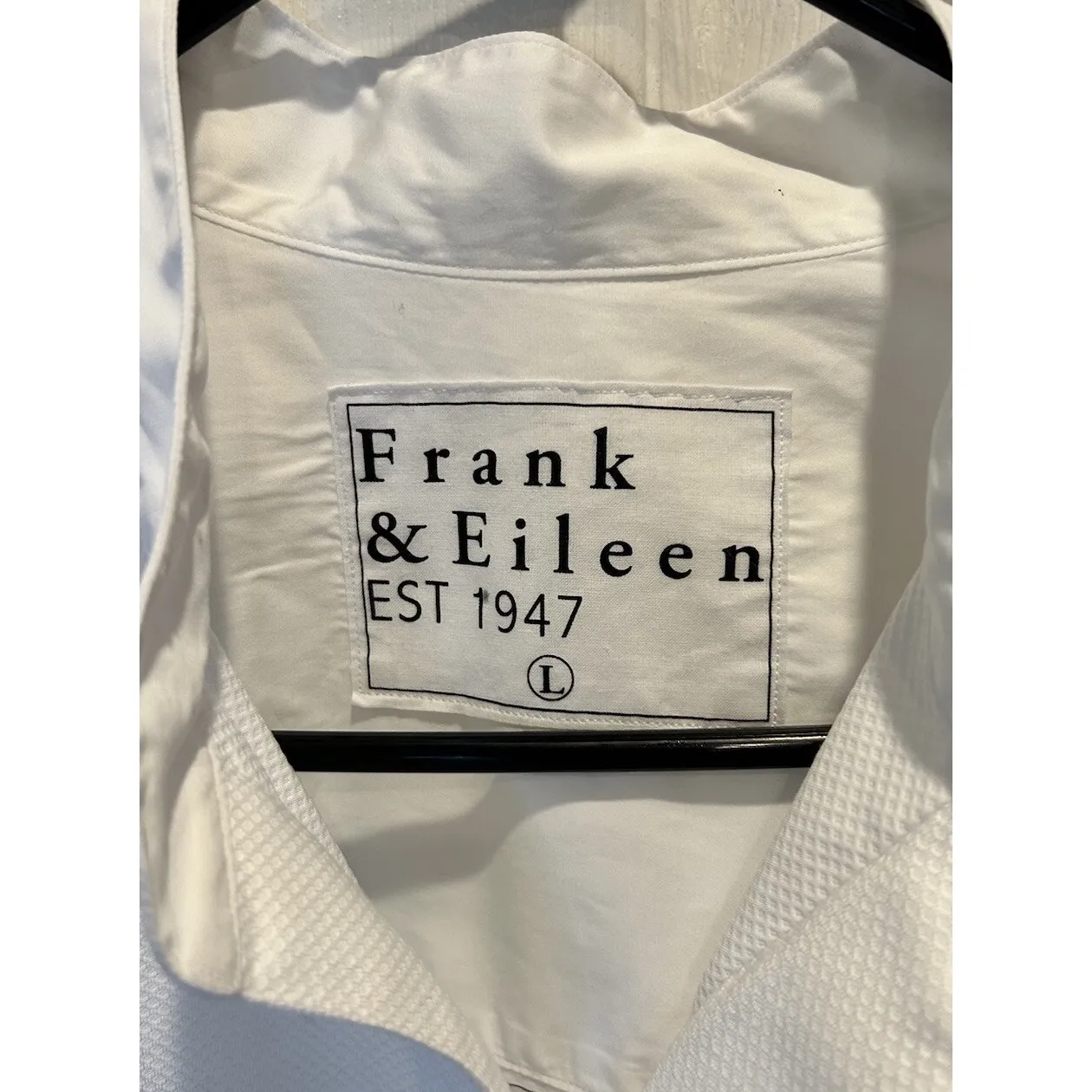 Frank & Eileen Victoria Tuxedo Oversized Cotton Crisp White Button Down Shirt L - Image 6