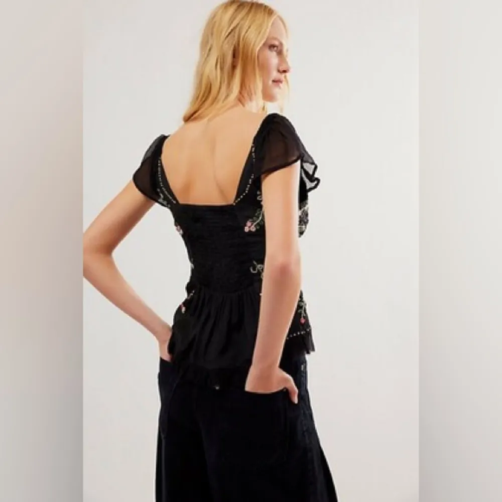 Free People Cherry Bomb Embroidered Top - Image 4