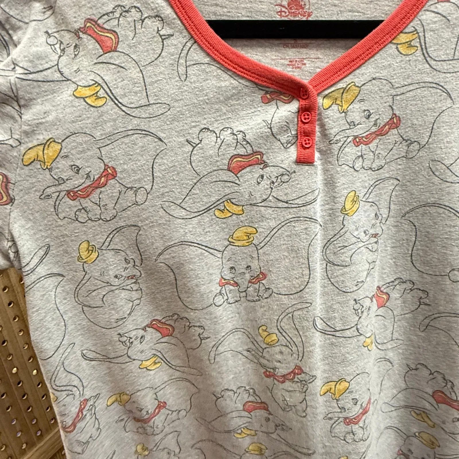 Disney Dumbo Elephant‎ Graphic T-Shirt Nightgown Sleepwear Women's - Image 4