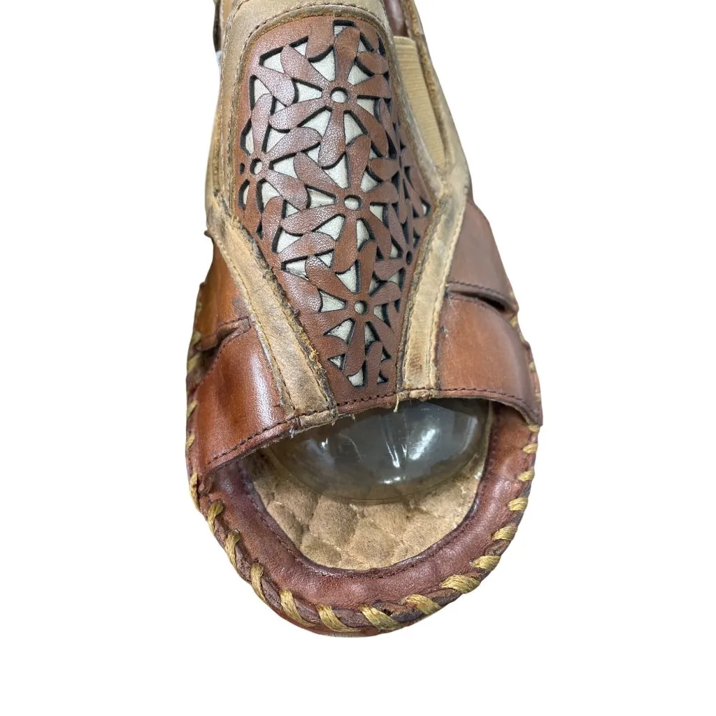 Ariat Womens Brown Leather Slingback Wedge Sandals Size 9.5B SKU 8840 - Image 11