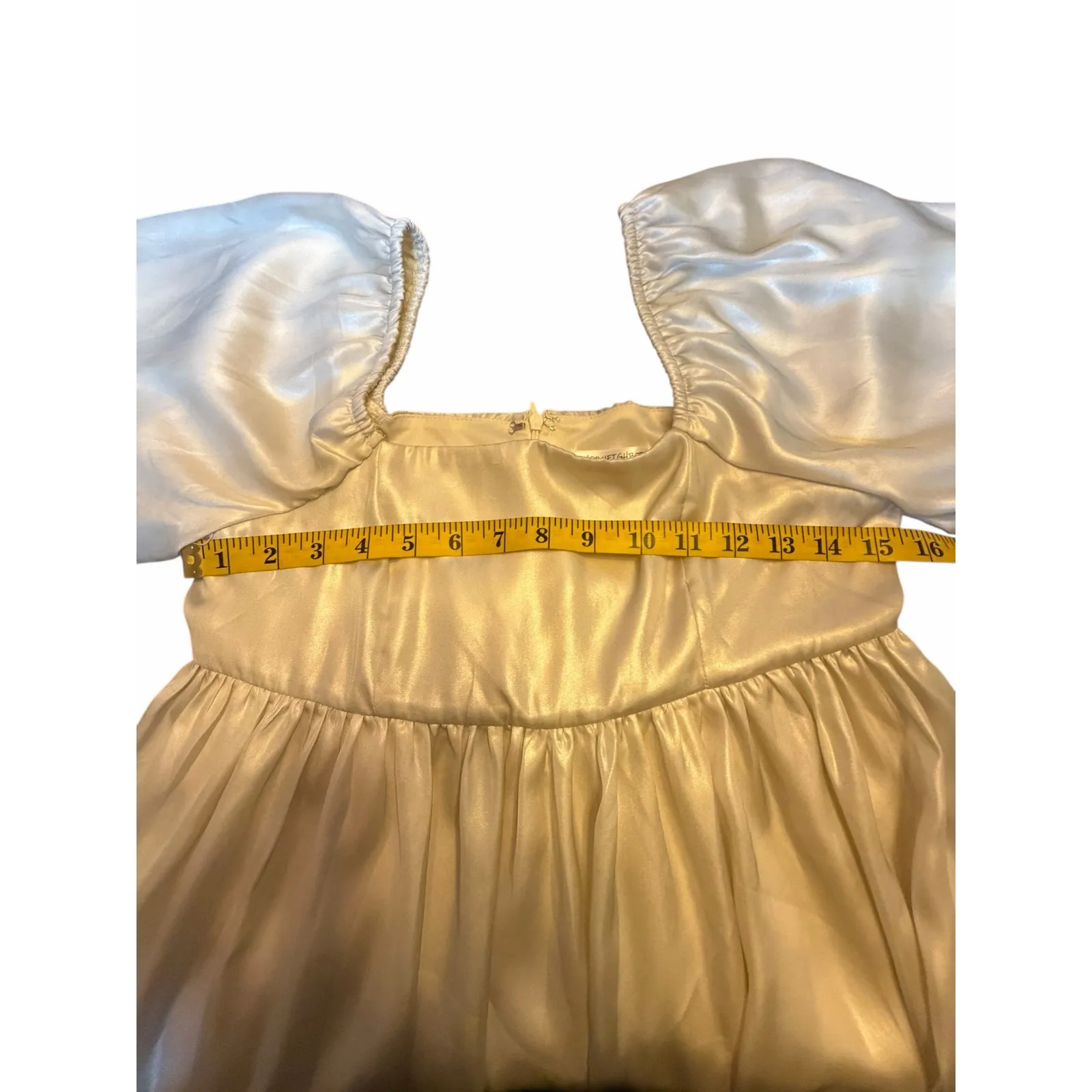 Shop Neighbor by In the Beginning Ivory Balloon Sleeve Dress - Image 6