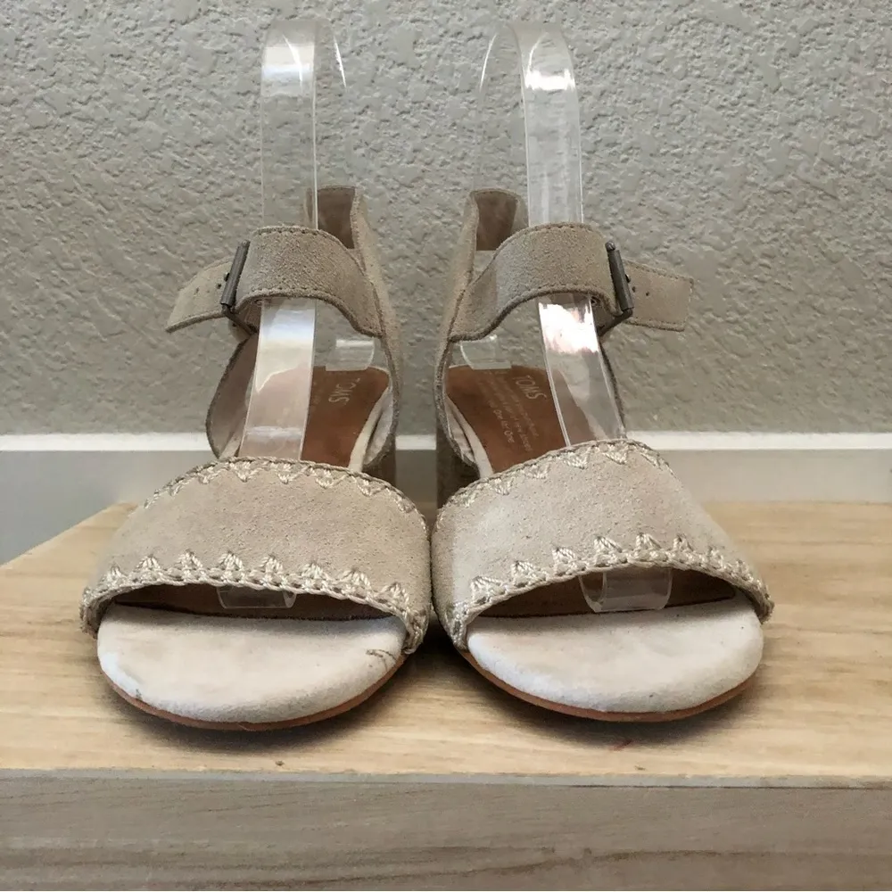 Toms Rosa Espadrille Block Heel Sandal 6 - Image 5