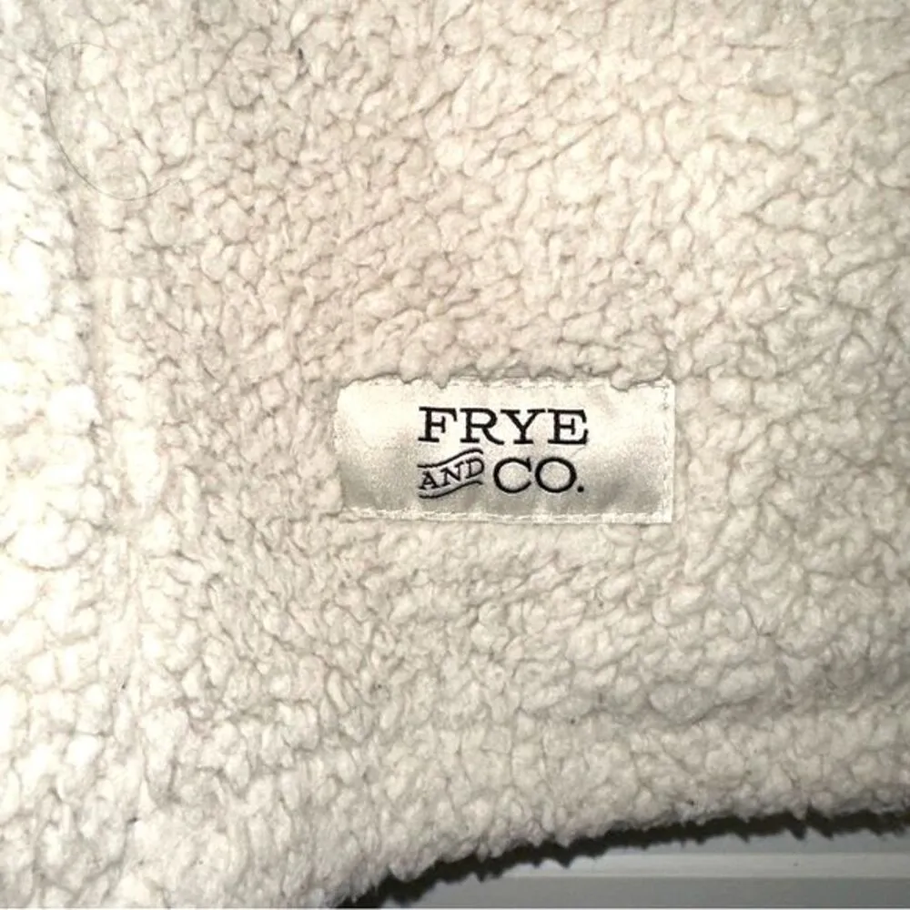 Frey and Co ivory fleece zippered jacket women XS - Image 3