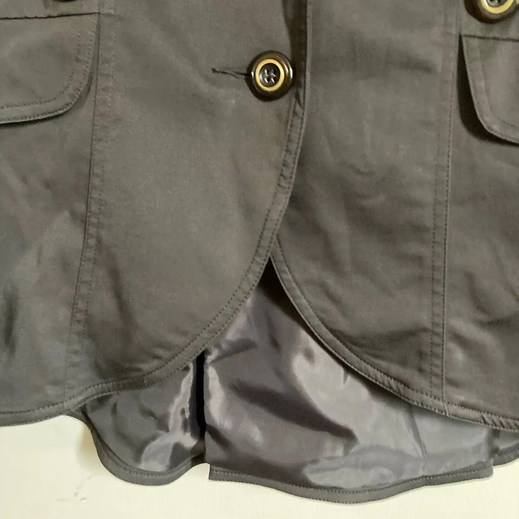 🌞CAbi Gray Long Sleeve 2 Button Front Collared Lined Blazer with Pleated Back - Image 7