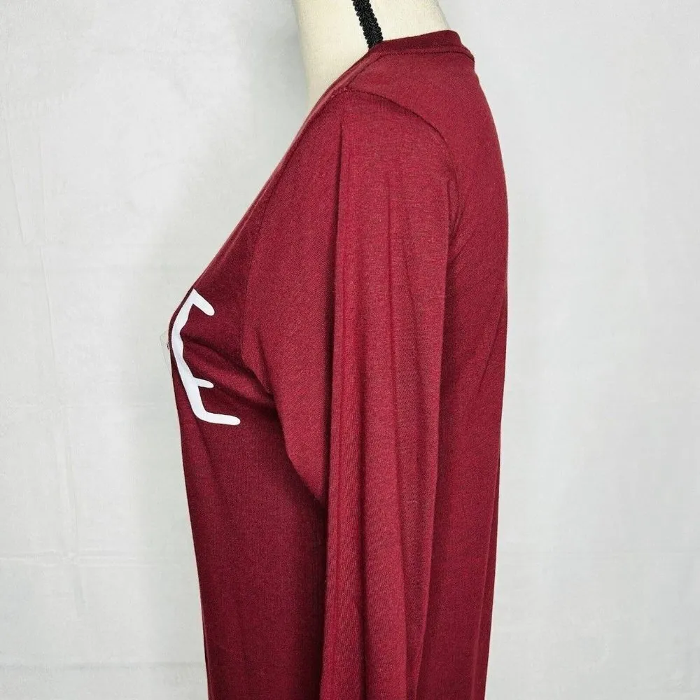 Bella + Canvas Burgundy State of Georgia Home Long-Sleeve T-Shirt Size S NEW - Image 6