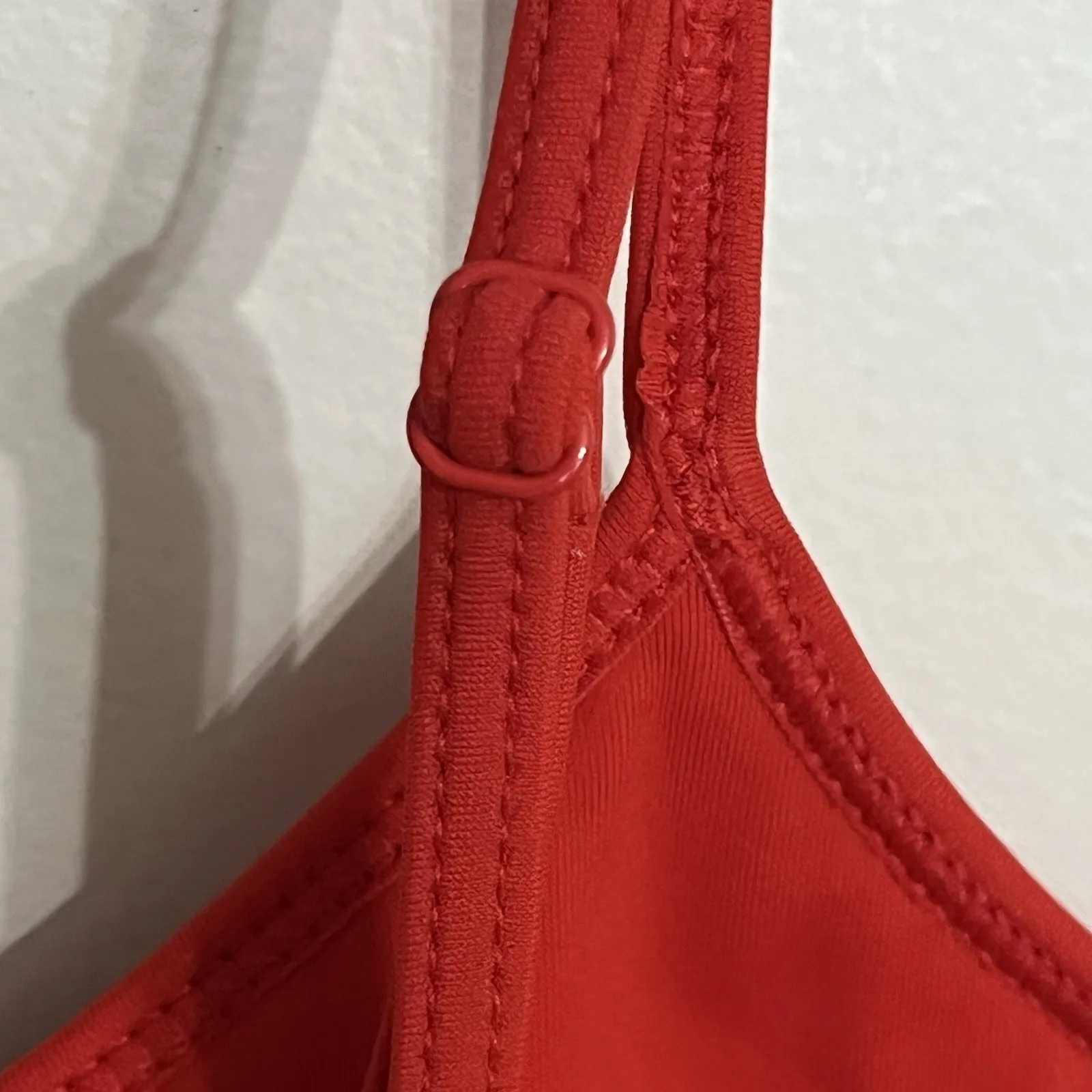 PacSun LA Hearts By  Red Textured Bikini Top Size Large Adjustable Straps - Image 5
