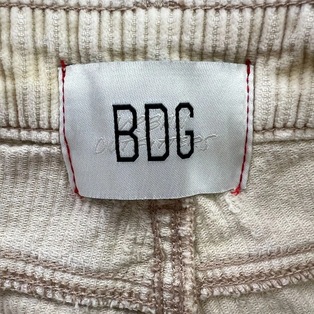 BDG Urban Outfitters Mom High Rise Corduroy Pants Size 26 Washed‎ Faded Beige - Image 3