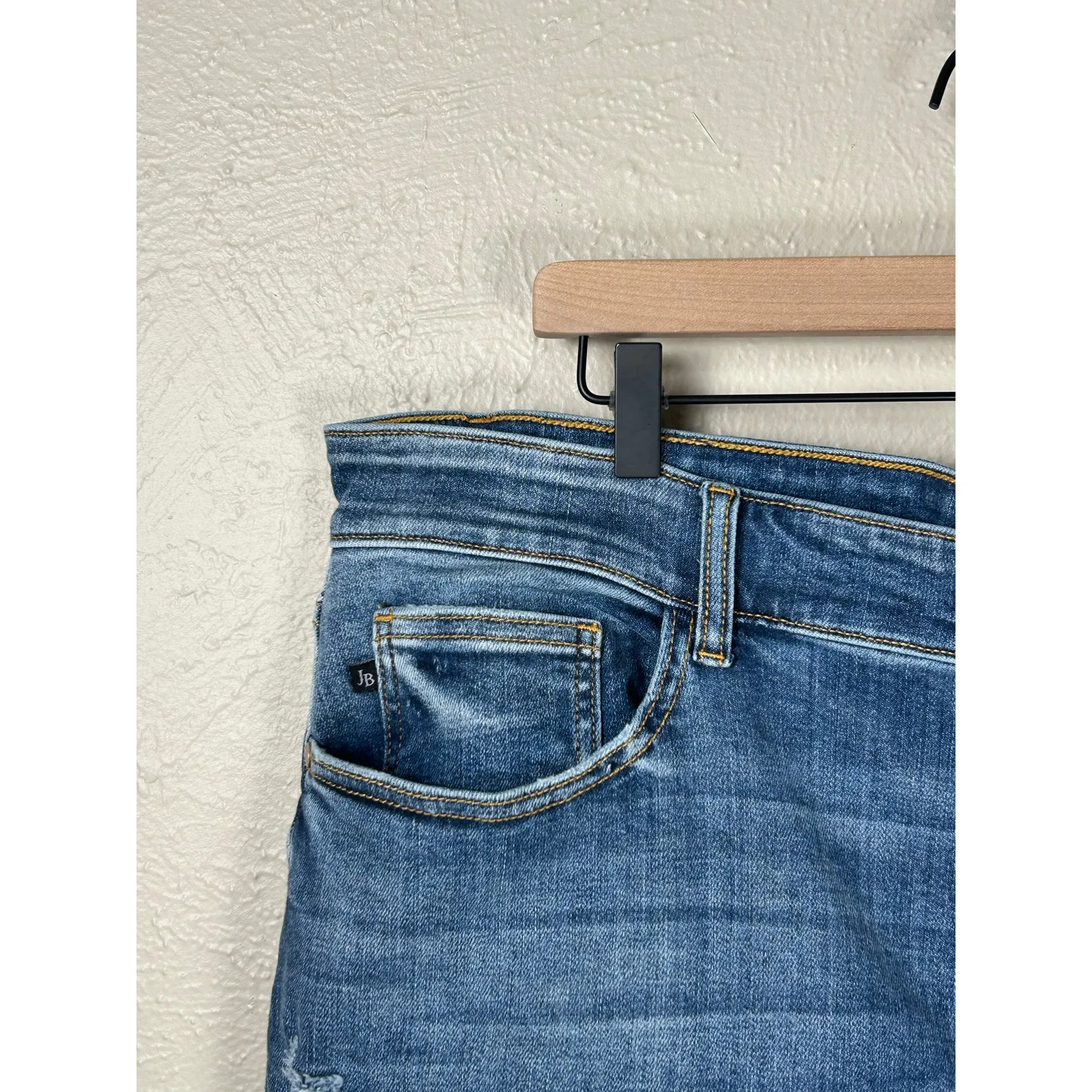 Judy Blue Flare Jeans Size 22 Button Fly Distressed Western Boho Denim Pants - Image 6