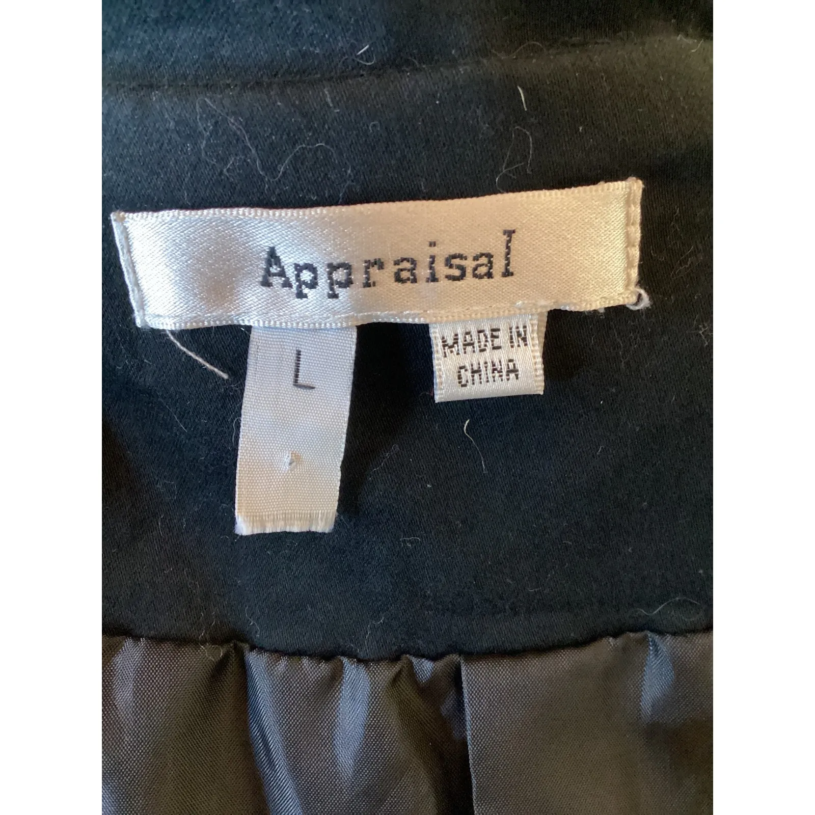 Appraisal Black Button Front Studded Military Style Trench Coat Women's Size L Size L - Image 4