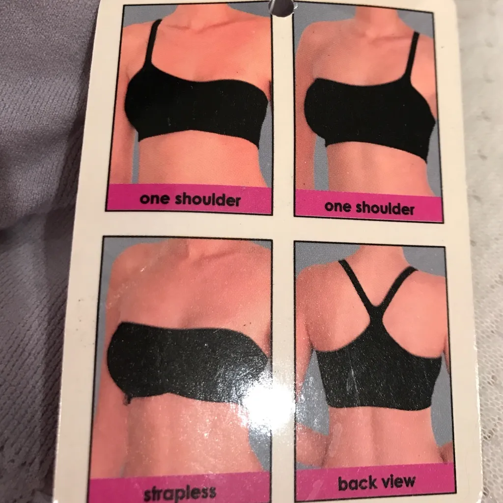 Rene Rofe Convertible Seamless Bandeau Bra with Removable Pads Purple - Image 3