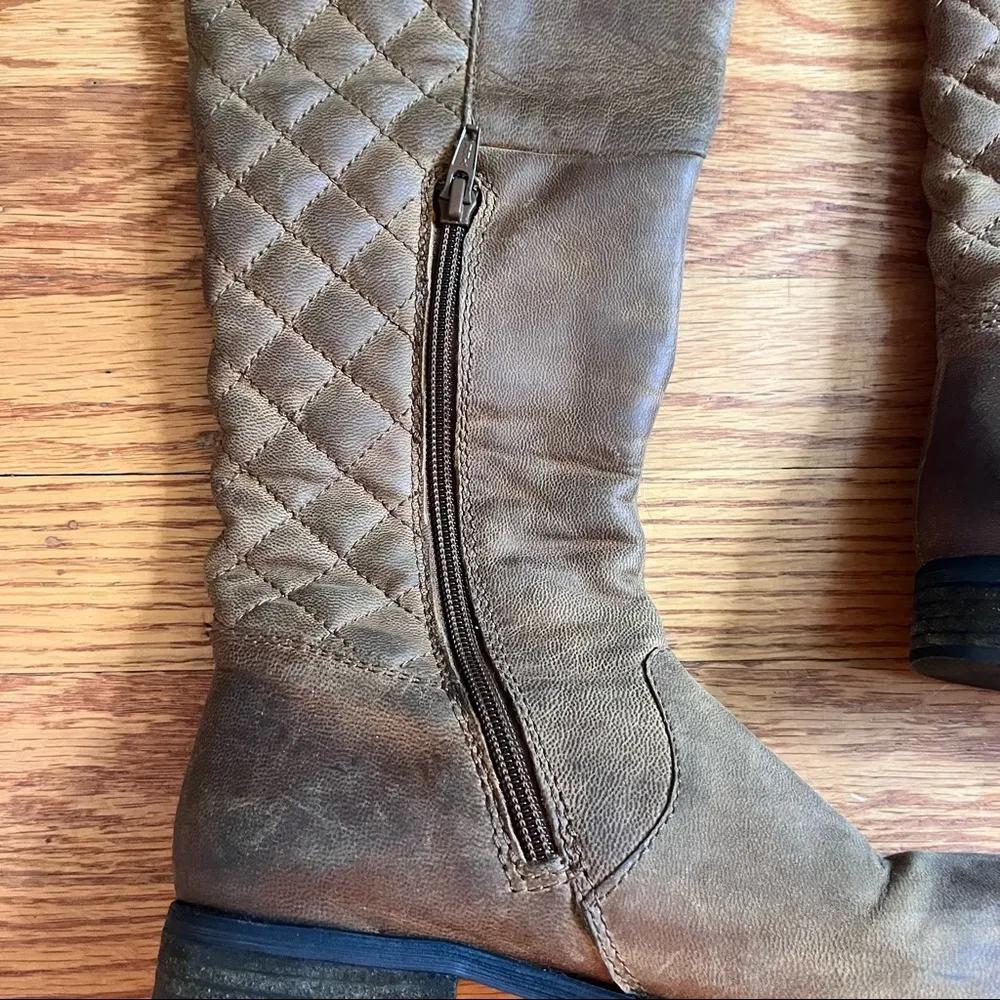 Steve Madden Northside Cognac Quilted Tall Boots 5.5 - Image 2