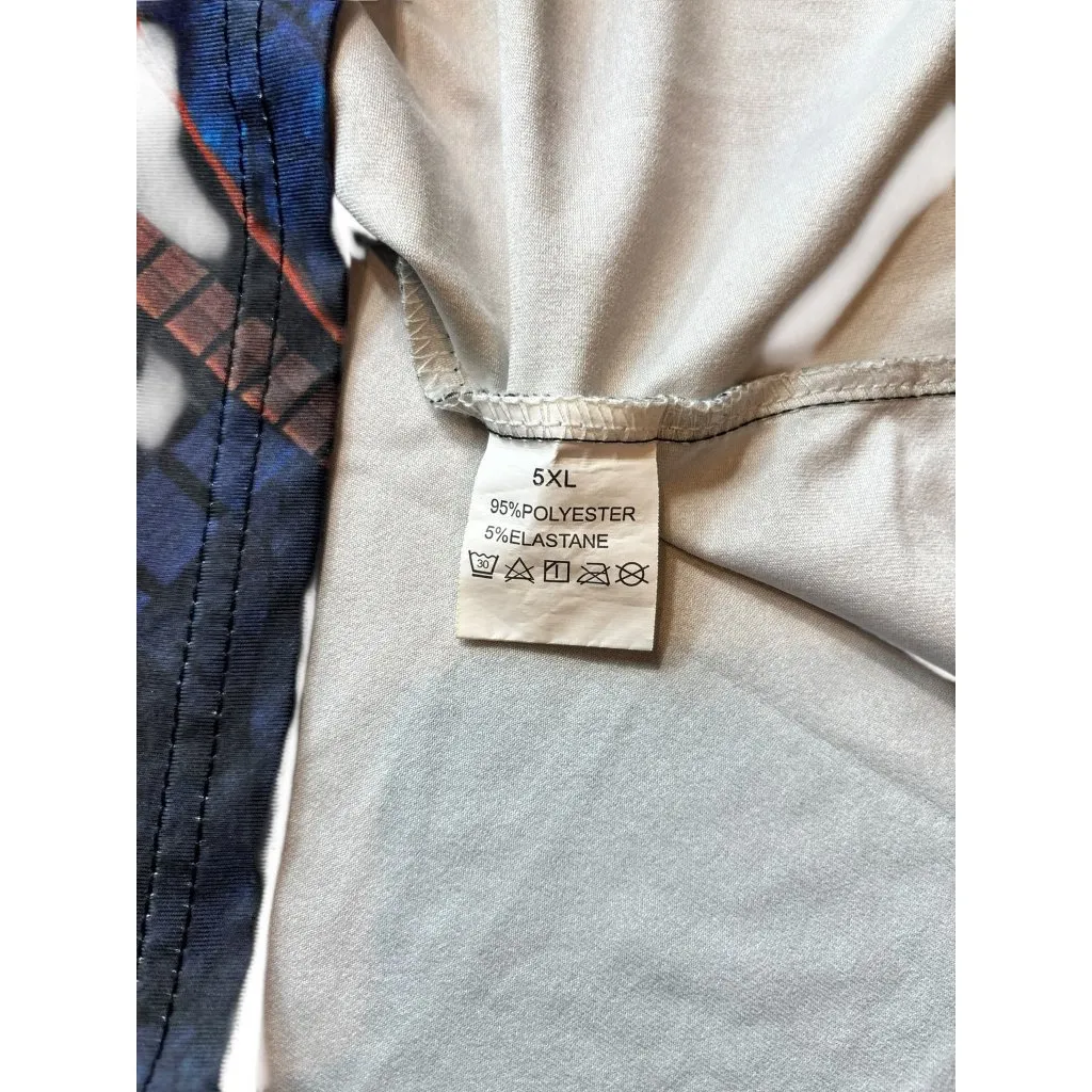 Women's Marble Design Super Soft Top Black Size 5X - Image 5