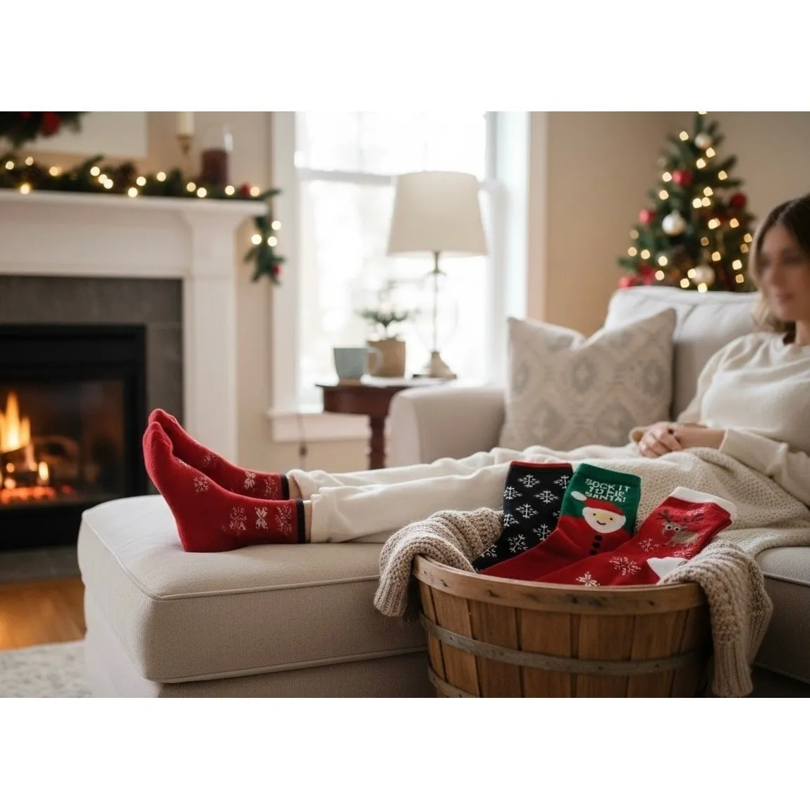 Calcetines Navideños De Punto Novedosos 5.5 - Image 13