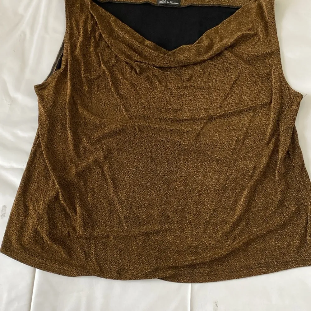 Made in Heaven Brown Cowl Neck Top Size 2X - Image 4
