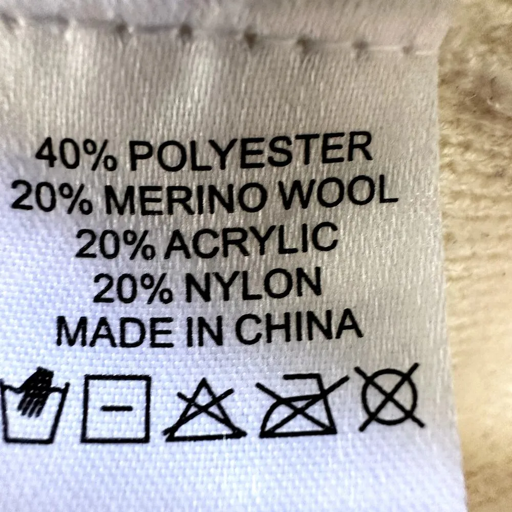 Neve Luna Sweater Vest Zip Up Turtleneck Traditional Yoke Print Wool Purple L Size L - Image 4