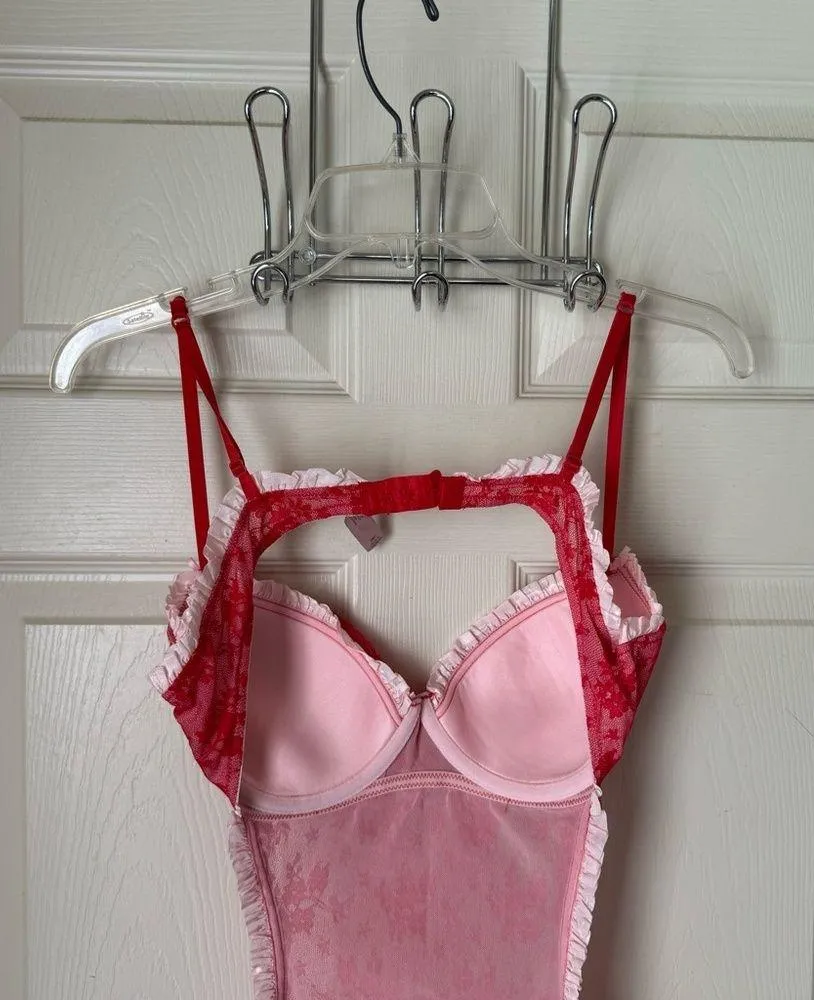Victoria Secret Red White Lingerie Size 36 C - Image 4