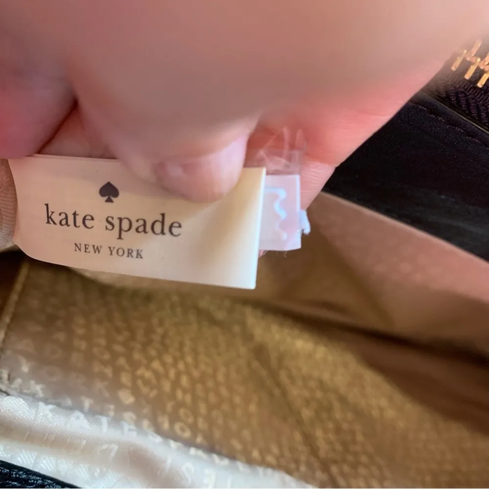 Kate Spade Black Polka Dots Medium Shoulder Bag Tote Purse - Image 8