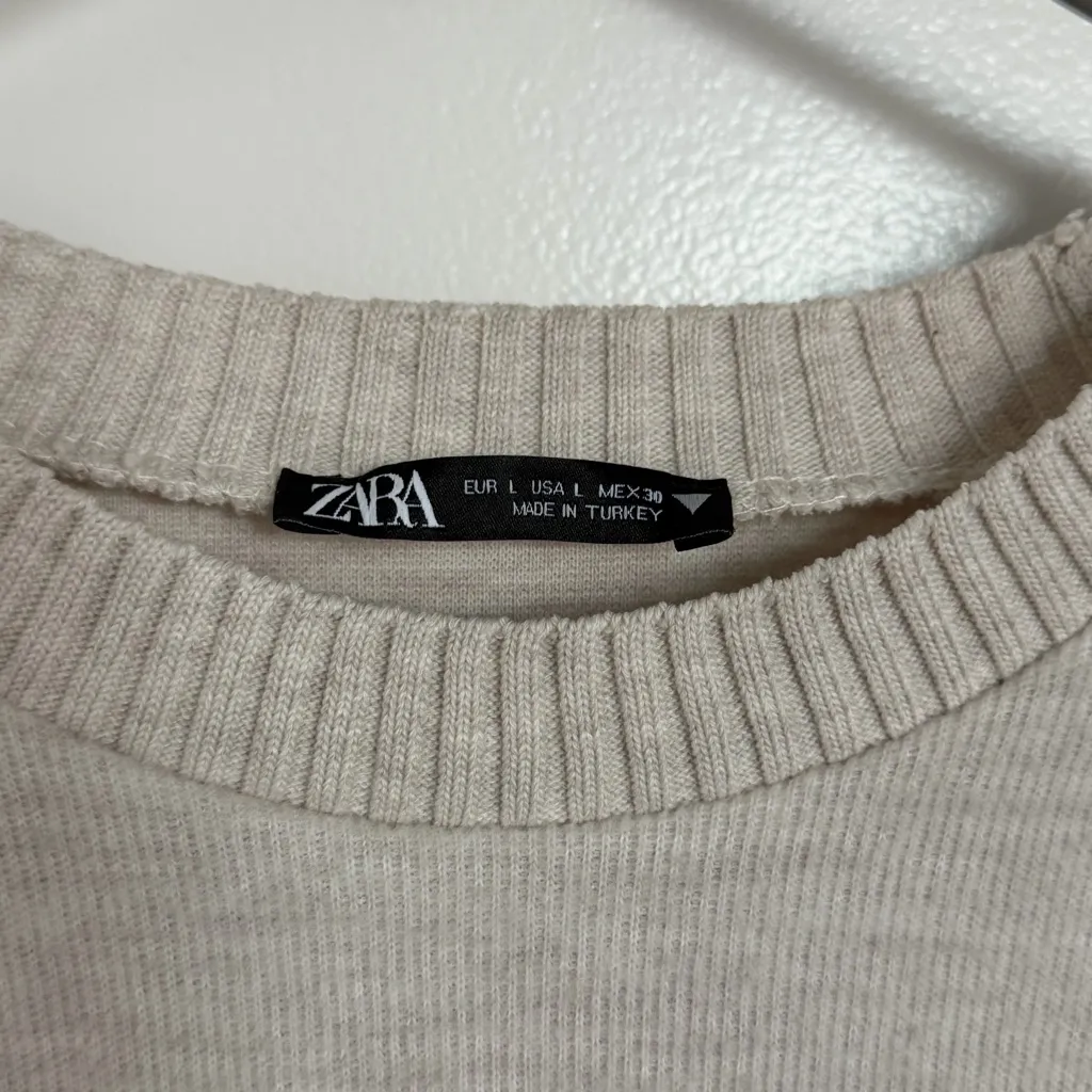 ZARA Soft Beige Sweater - Image 2