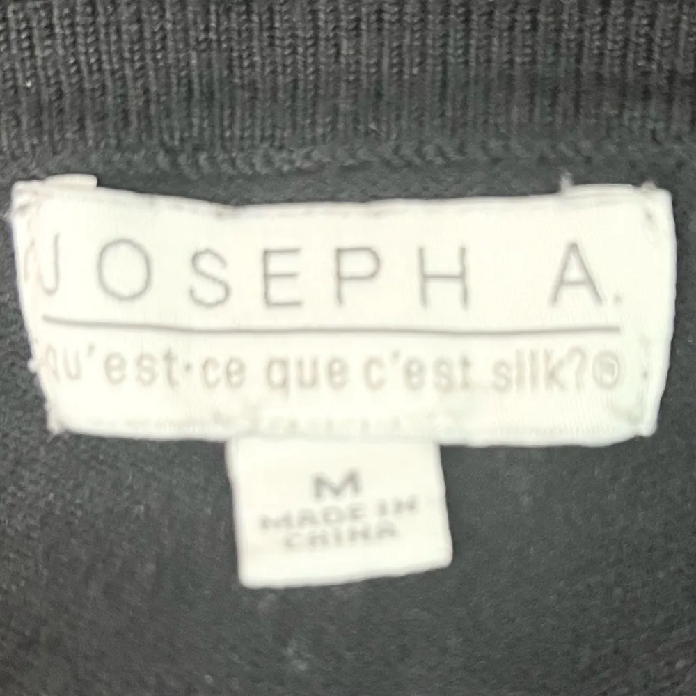 Joseph A Black Knit Button Up Cardigan Sweater Top Size Medium - Image 6