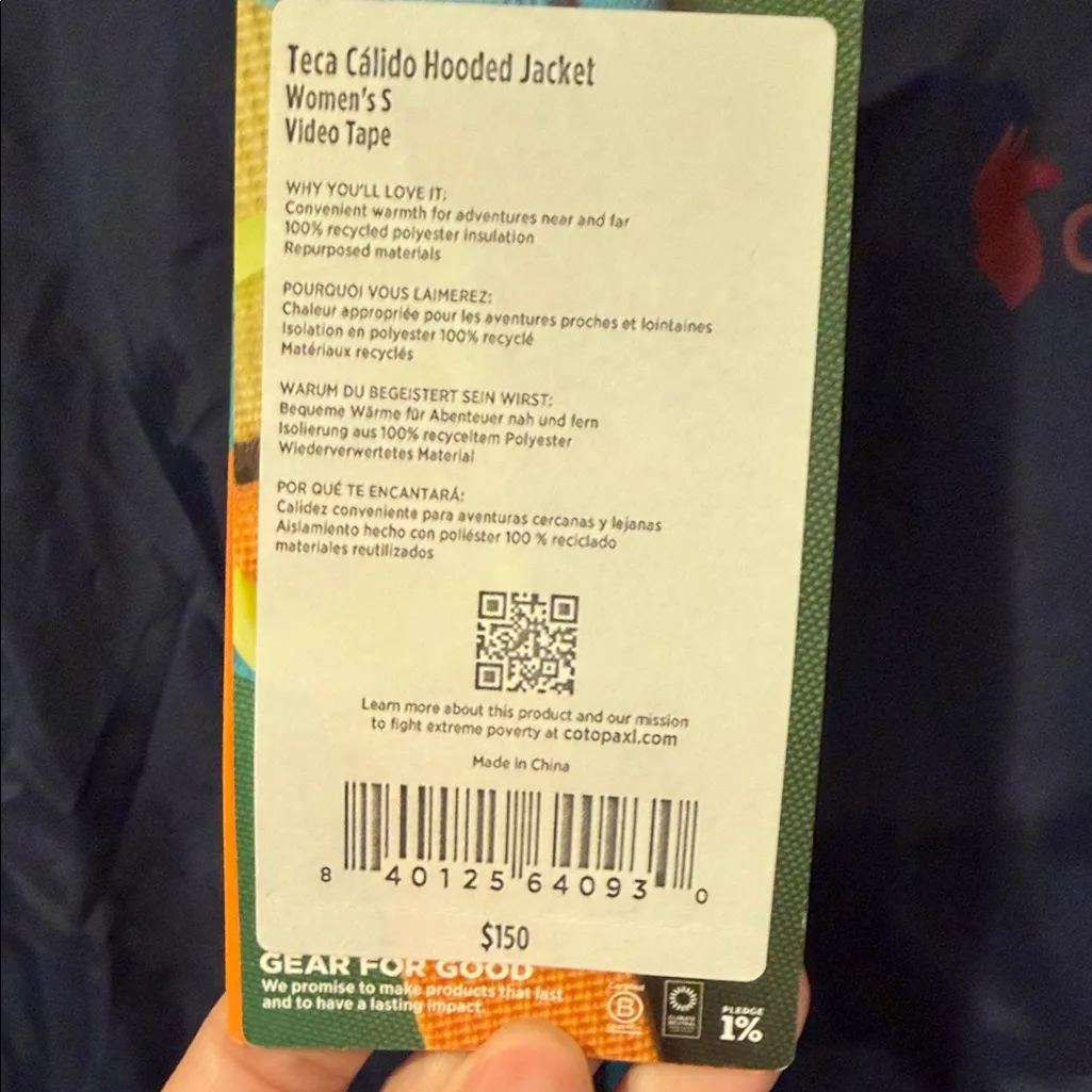 Cotopaxi text calido hooded jacket‎ small NWT - Image 4