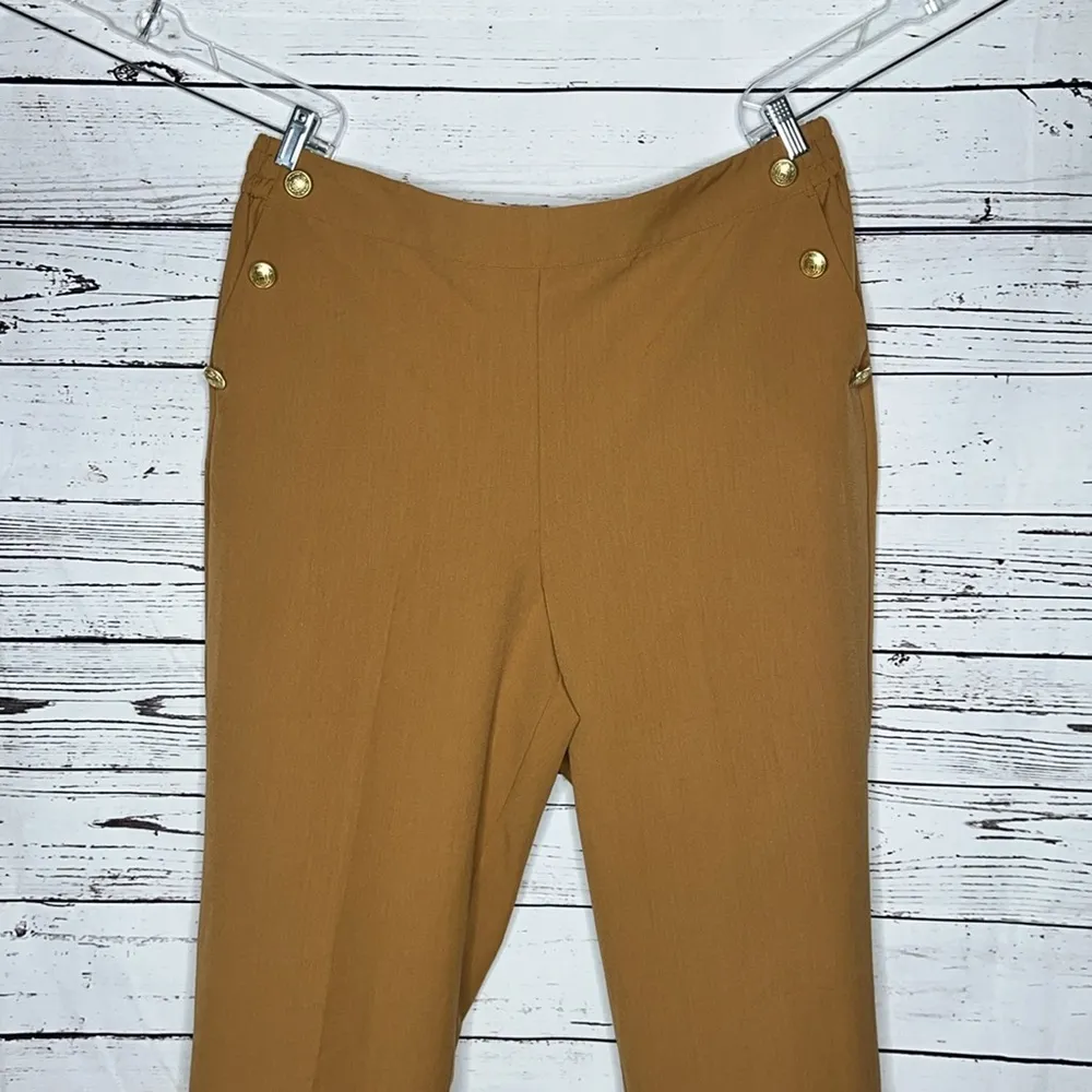 Lane Bryant NWT Size 20 Tan Perfect Drape Pull On Relaxed Fit Ankle Pants - Image 2