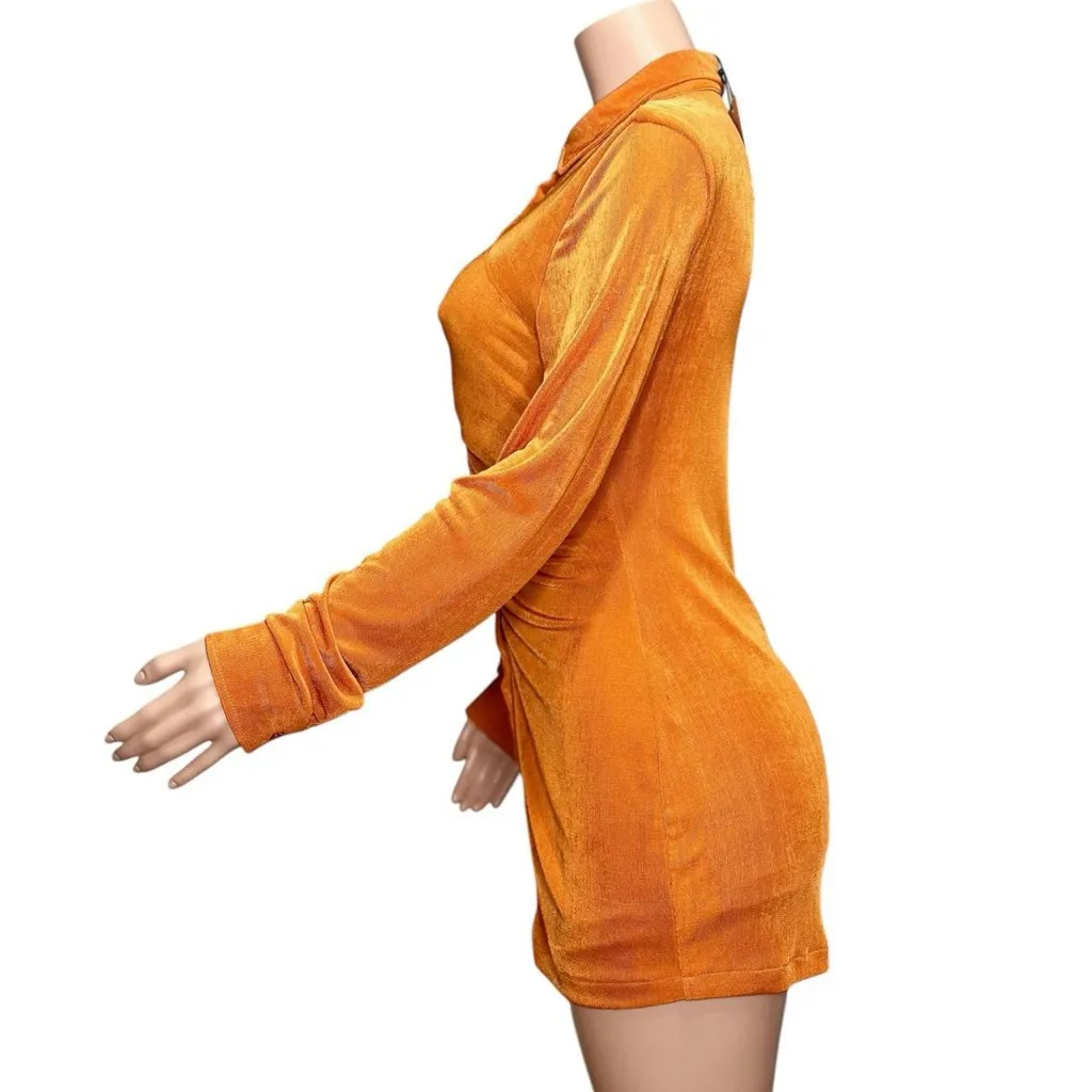 WITH JÉAN Andy Dress, Orange, Small - Image 9