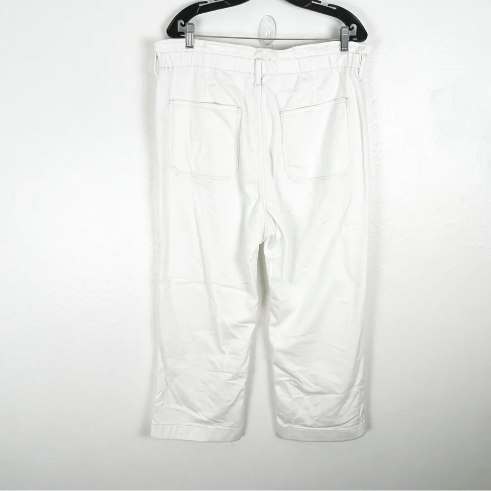 J. CREW Factory White Elastic Waist High Rise Jeans, Size 32 - Image 2