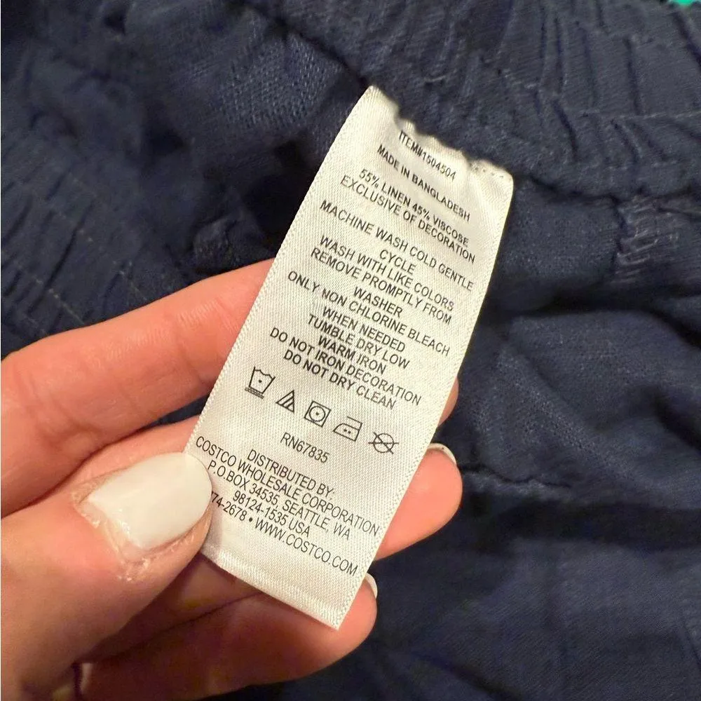 Nautica Women's Linen Blend Pull-On Short (X-Large, Navy Seas) - Image 8