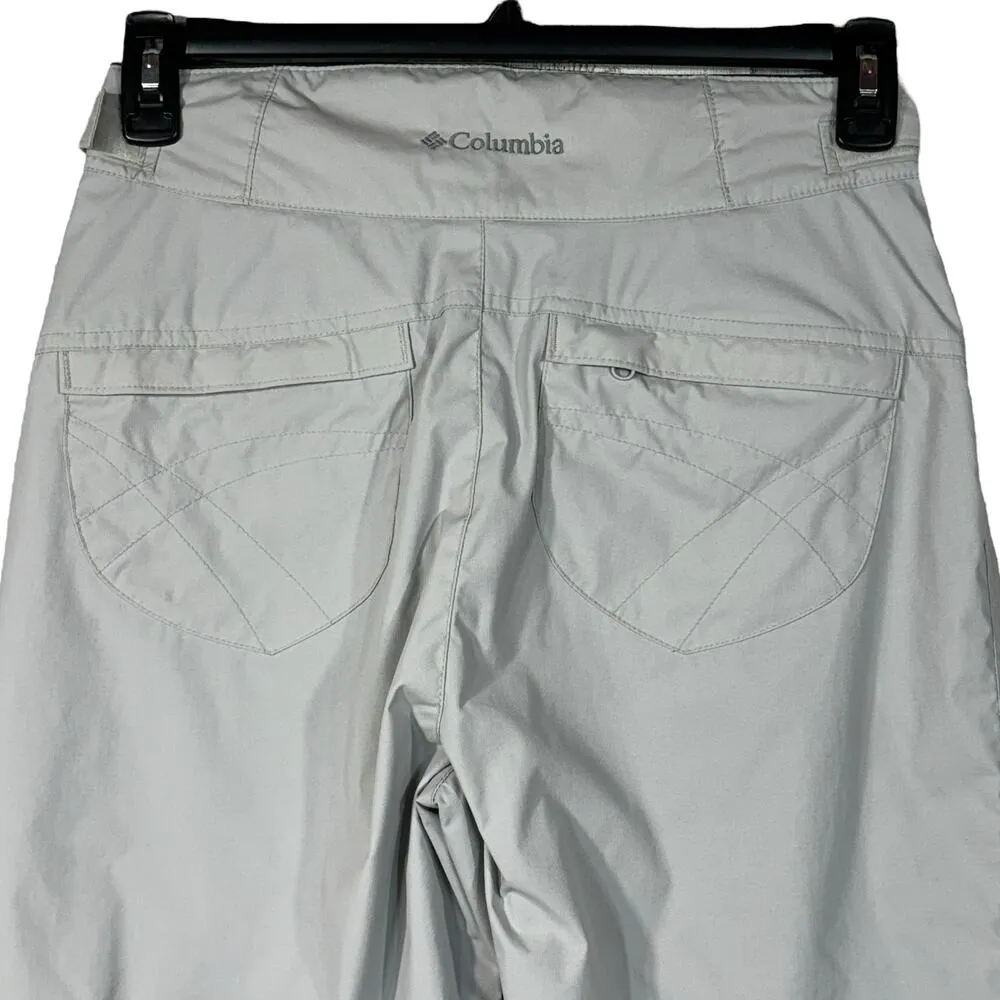 Columbia Women’s Small Vertex Ski Pants Snowboard Gaiters Zip-Fly Pockets Gray - Image 4