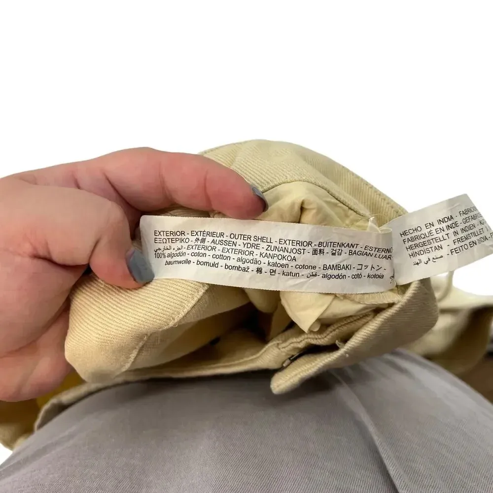 Zara Pants Full Length‎ Turn Up Baggy Wide Leg Butter Yellow Trouser Size Large - Image 12