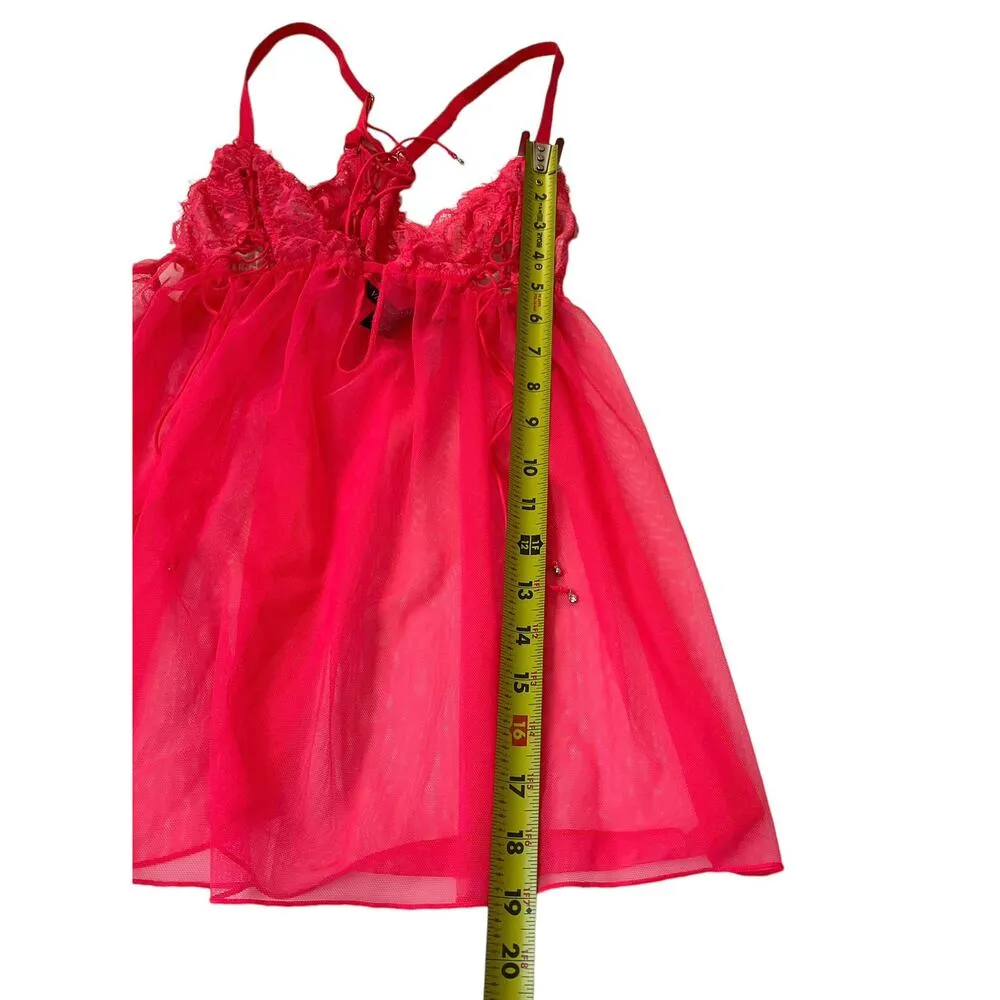 Victoria's Secret Pink Lace Mesh Sleepwear Women's Size Small | 51-18 - Image 5