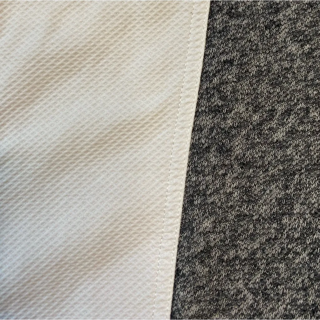 J. Crew White and Heathered Grey Cotton Partial Button Down Sweater - Image 6