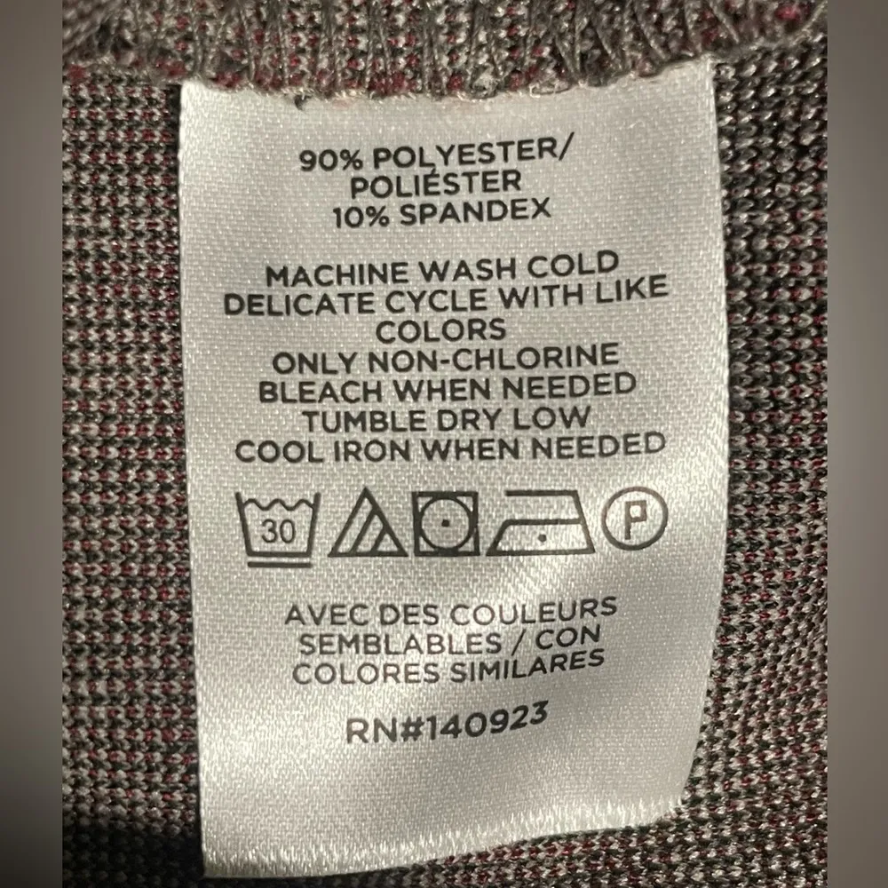 Loft Slim Fit 2 Pocket Ponte Knit Leggings Black Red Gray Plaid Size Small NWOT - Image 6