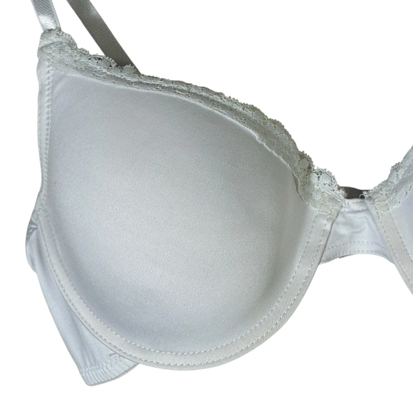 Kathy Ireland Intimates Lace Underwire Bra Womens 34C White Romantic - Image 3