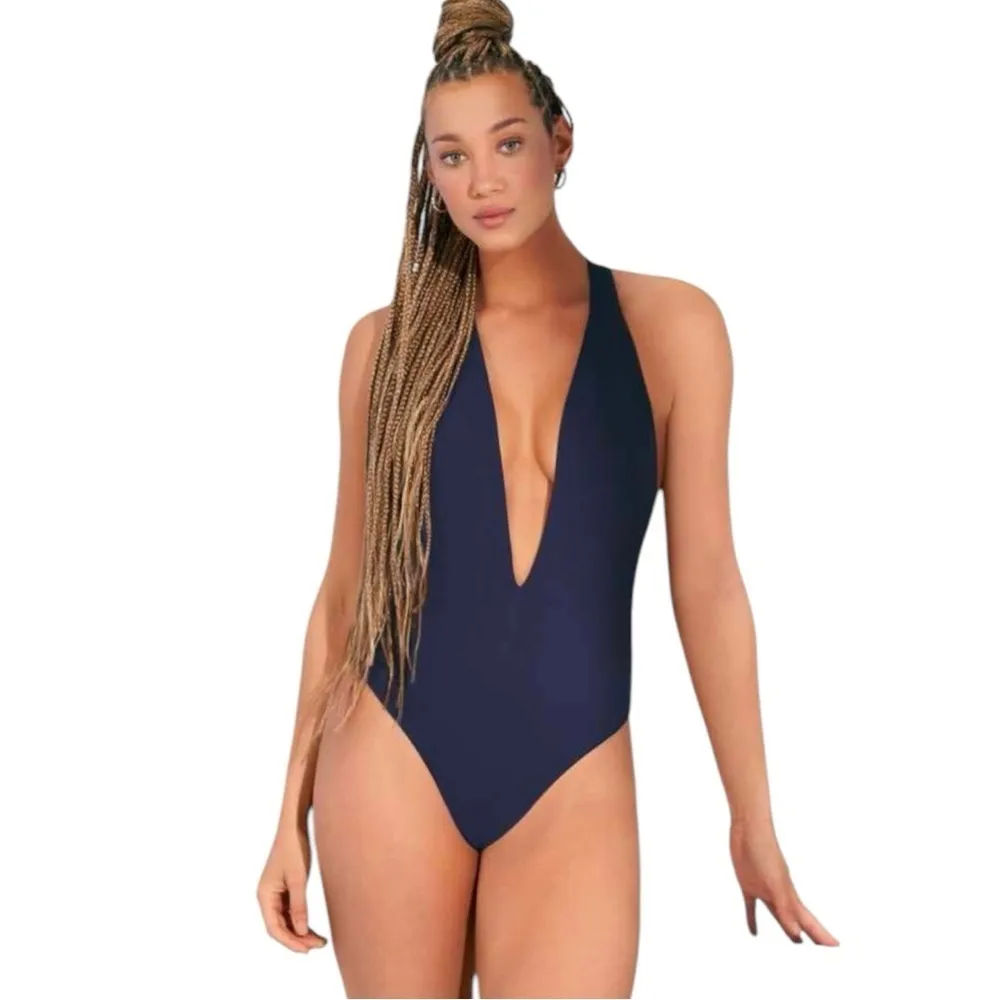 Maaji Reversible‎ Cheeky Cut Plunge One Piece Swimsuit Small - Image 2