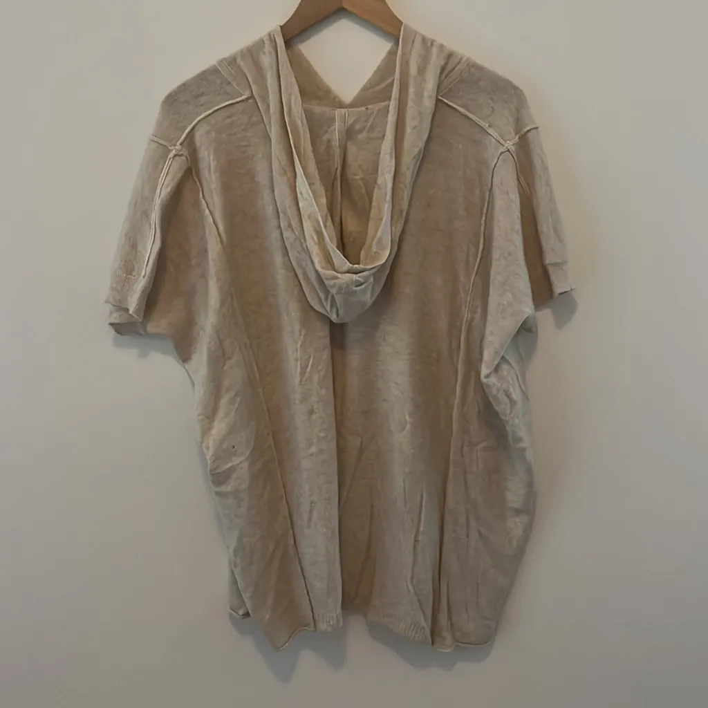 Love Stitch Poncho with Hood Small Tan - Image 4